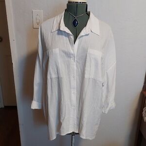 White Button Down Top